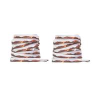 [Mllepjdh] 100cm/120cm Flat Lace Athletic Shoes Unisex Colorful Polyester Shoes Fashion Accessories Sneakers Laces Anti-Loosen, white brown, L~XL A