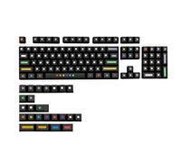 Mllepjdh 128 Keys Keycaps Cherry-Profile PBT Key-Cap Kit for MX Switch Mechanical Keyboards Dye-Sublimation Keycap Set 128-Key Color Round Keycaps with Original Factory Height
