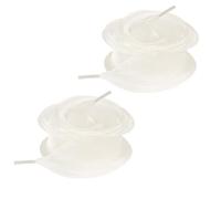 [Mllepjdh] 3.5cm Wide Tulle Ribbon Shoelaces Breathable Sheer Organza Flat Shoelaces Decorative Handbag Strap Craft Projects Decorative Strings, beige, L~XL A