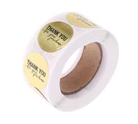 Mllepjdh 500 Pieces Round Thank You Stickers Self Adhesive Label Sticker Dessert Sticker Small Business Gift Packaging Stickers Woodware Clear Stamps