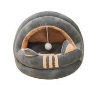 Mllepjdh Beds Cartoon Round Pet Bed House Cushion Thicken Bed Anti-Skid Kitten Half Enclosed/Open Bed Pet Supplies for Small Dog Bed Pet Supplies for Cats