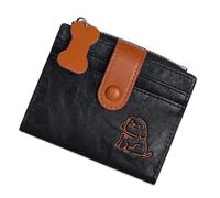 Mllepjdh Compact Wallet Leather Credit Card Holder Large Capacity Clutch Wallet Bifold Wallet Women's Money Bag Bifold Clutch, black