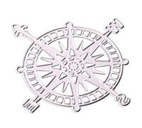 Mllepjdh Compass Cutting Dies Metal Silver Craft Dies Handmade Ability Developing Template For School Classroom Teaching Props Cutting Dies