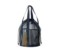 Mllepjdh Drawstring Bag Foldable Beach Toy Bag with 2 Pockets Swimming Pool Mesh Women Cosmetic Handbag for Travel Sock Handbag