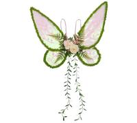 [Mllepjdh] Enchants Costume Set with Sparkling Wings 13.4" Magic Wand Matching Flower Cap for Theme Party Stage Show Small Organza Wings