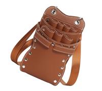 Mllepjdh Ergonomic Hairdressing Tool Pouches Organized 7 Pocket Scissor Storage Case Adjustable Strap Belt Clip For Salon Use Salon Scissors Clips Holder Case