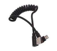 Mllepjdh Flexible 60W Fast Charging Cable USB A to Micro USB Extension Cord Spring Coiled Charger Wire 480Mbps Data Cord 20-50cm USB Cable
