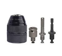 Mllepjdh For Electric Hammer Wrench To Three-Jaw Drill 1/2-20unf All Metal 2-13mm 4pcs 2-13mm 1/2-20UN Connection Thread Drill SDS-Plus