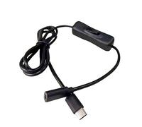 Mllepjdh for Power Switch USB C Male to Female Type C Extension Cable Inline On/Off Switch for 4 Power Switch