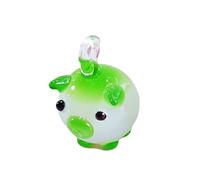 [Mllepjdh] Glass Pig Pendant Crystal Animal Piggy Bank Charm Cartoon Pig Hanging Charm Jewelry Keychain Choker Making Necklace Pendant