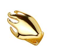 [Mllepjdh] Gothic Flaming Tooth Jewelry Metal Fang Cap Halloween Cosplay Vampire Party Accessory Adult Kids Hollow Solid Vampire Fangs Grillzs, 固体, No Gemstone