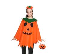 [Mllepjdh] Halloween Costume Soft Pumpkin Fur Kids Breathable Material for Kids Performance Party School Activities Halloween Party
