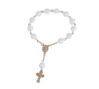 Mllepjdh Handcrafted Wrist Jewelry Adjustable Rosary Beads Wristband Religious Prayer for Comfortable Wear Unique Prayer