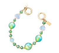 Mllepjdh Heart Shaped Colorful Beaded Phone Lanyard Chain Car Keychains Camera Backpack Pendant Anti Lost Rope Beaded Phone Wrist Strap