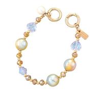 Mllepjdh Heart Shaped Colorful Beaded Phone Lanyard Chain Car Keychains Camera Backpack Pendant Anti Lost Rope Beaded Phone Wrist Strap