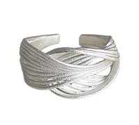 [Mllepjdh] Irregular Line Open Ring Contemporary Open End Ring, Textured Matte Finish, Fashion Forward Women Stainless Steel