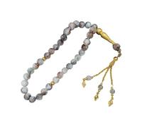 [Mllepjdh] Islamic Meditation Rosary Jewelry 33 Beads Grass Subi Bracelet Rosary Jewelry for Meditation Prayer and Reflection