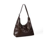 [Mllepjdh] Korean Aesthetic Handbag Spacious Interior Waterproof PU Design Casual Professional Daily Accessories Fashionable Casual Dream Bag, coffee