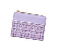 [Mllepjdh] Large Capacity Bifold Wallet Women's PU Leather Wallet with Credit Card Holder Compact Lightweight Bifold Clutch Wallet, purple