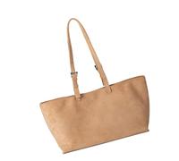 Mllepjdh Large Capacity Fabric Shoulder Bag Waterproof Office Staff Professional Laptop, apricot