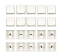 Mllepjdh Mechanical Keyboard 20pcs PBT Dye-sub Keycap for Creative XDA Profile 1U Height Gaming Keycap No Engraving 1u Keycaps Blank, White