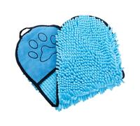 Mllepjdh Microfiber Pet Bath Towel for Drying Puppy Daily Cleaning Supplies with Hand Pockets for Pet Daily Cleaning Pet Shower Towel, Blue
