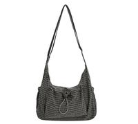 Mllepjdh Modern Korean Design Underarm Bag Quick Access Drawstring Top Breathable Fabric Shoulder Bag Comfortable Carry Spacious Work Bag, green