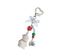 [Mllepjdh] Multipurpose Snowman Pendant Keychain Charm Decoration, Increase Holiday Atmosphere and Creativity Costume Winter Theme Accessories, フリーサイズ