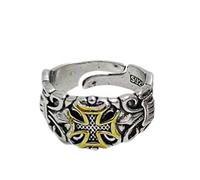 [Mllepjdh] Mythical Trident Style Adjustable Ring for Men Alloy Construction Elegant Men's Accessories Trident Wedding Band