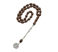 [Mllepjdh] Oval Prayer Beads Tasbi Islamic Acrylic Rosary Worship Accessories Creative Islamic Gift Muslim Tasbi, フリーサイズ