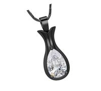 Mllepjdh Pet Memorial Urn Pendant for Dog Remembrance, Stainless Steel Cremation Jewelry with Sealed Holder Charm for Memory Pet Urn Pendant Cremation Jewelry Holder Dog Memorial Necklace Charm