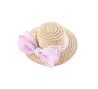 Mllepjdh Pet Straw Hat Dogs Cats Elegant Straw Hat with Stretch Chin Rope Practical Dogs Spring Traveling Hat for Traveling Pet Hat for Cats Pet Hat for Dogs Pet Outdoor Hat for Cats