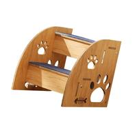 Mllepjdh Pet Wooden Stairs for Small Dog Cats and Elderly Pets, Elderly Pets with Non-slip Carpet Surface for Safe Reaching Elevated Couch Bed