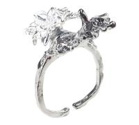 [Mllepjdh] Portable Stress Relief Spinner Ring Open Adjustable Stars and Floral Pattern for Trendy Women Featuring Iconic Mandala Design