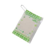 Mllepjdh Practical PVC Miniature Card Holder With Transparent Window 3Inch Portable Design For School Office And Daily Essential Compact Credit Card Holder