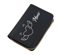 Mllepjdh PU Leather Card Case Expandable Multi Compartment Organiser with Quick Access Feature for Credit Cards Solid Color Card Organizer