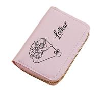 Mllepjdh PU Leather Card Case Expandable Multi Compartment Organiser with Quick Access Feature for Credit Cards Solid Color Card Organizer