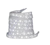 [Mllepjdh] Reflective Shoelaces Quick Install Design Heart Pattern Luminous Shoe Laces Universal Sneakers Boots Night Running Reflective Shoelaces, white, L~XL A