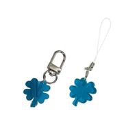 [Mllepjdh] Set of 2 Multifunctional Phone Jewelry Plant Charms Four Leaf Pendant Card Decoration Fashionable Phone Accessories, フリーサイズ