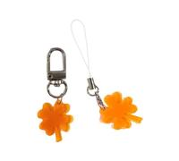 [Mllepjdh] Set of 2 Multifunctional Phone Jewelry Plant Charms Four Leaf Pendant Card Decoration Fashionable Phone Accessories, フリーサイズ