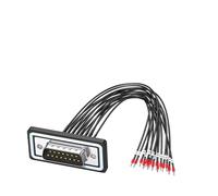 Mllepjdh Single Head DB9pin / DB15P / DB25P Wire with Numbered Insulation Tube 50cm Length Gold Pin Stable Transmission Flame Retardant PTFE Insulated Wire