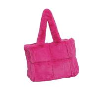 [Mllepjdh] Spacious Interior Contemporary Plush Handbag Top Handle Bag Winter Quilted Bag for Work Leisure Soft Plush Wallet, Oh!