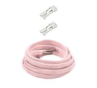 [Mllepjdh] Sparkling Rhinestone Decorative Shoe Buckle Laces Elastic Laces No Tie Fits Most Sneakers Shiny Shoelaces Fasteners for Sports Shoes, Oh!, L~XL A