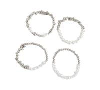 Mllepjdh Stylish Layer Crosses Charm Set Featuring Hip Hop Designs And Imitation Pearls Beads For Daily Wear Trendy Crosses Chain Set