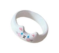 [Mllepjdh] Trendy Drop Glaze Cat Ring Cartoon Animal Theme Finger Band Jewelry Unique Accessories Cat Jewelry for Daily Wear or Party