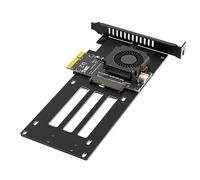 Mllepjdh U.2 SSD Cooling Adapter Card with PCIe Interface, SFF-8639 NVMe Converter Board for Desktop Computer Data Analysis Storage Work Drive Converter