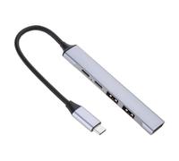 Mllepjdh USB C Hub 4 in 1 Port TypeC to Multi USB Ports Aluminum Alloy Data Hub for Laptops Phones Pads Tablets TypeC Adapter Multi USB Ports Laptop Charging Adapter