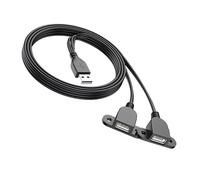 Mllepjdh USB Y Splitter Cable USB Male to 2 Female Extension Cord with Easy Fixing Screw Hole Extend USB Ports for Charging Cable USB Hub for Charging