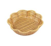 Mllepjdh Wicker Like Bread Basket Imitation Woven Fruit Tray Handmade Flower Food Vegetable Basket for Kitchen