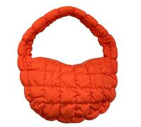 [Mllepjdh] Women's Puff Shoulder Bag Korean Style Fashion Handbag All-in-the-Cloud Pleated Traveller Clutch Bag for Women Quilted Cloud Clutch Bag